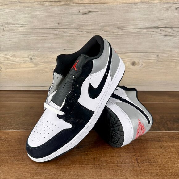 Air Jordan 1 Low SE White Black Matte Silver Mens Size 12 Fire Red HF3148 106 - Picture 1 of 9